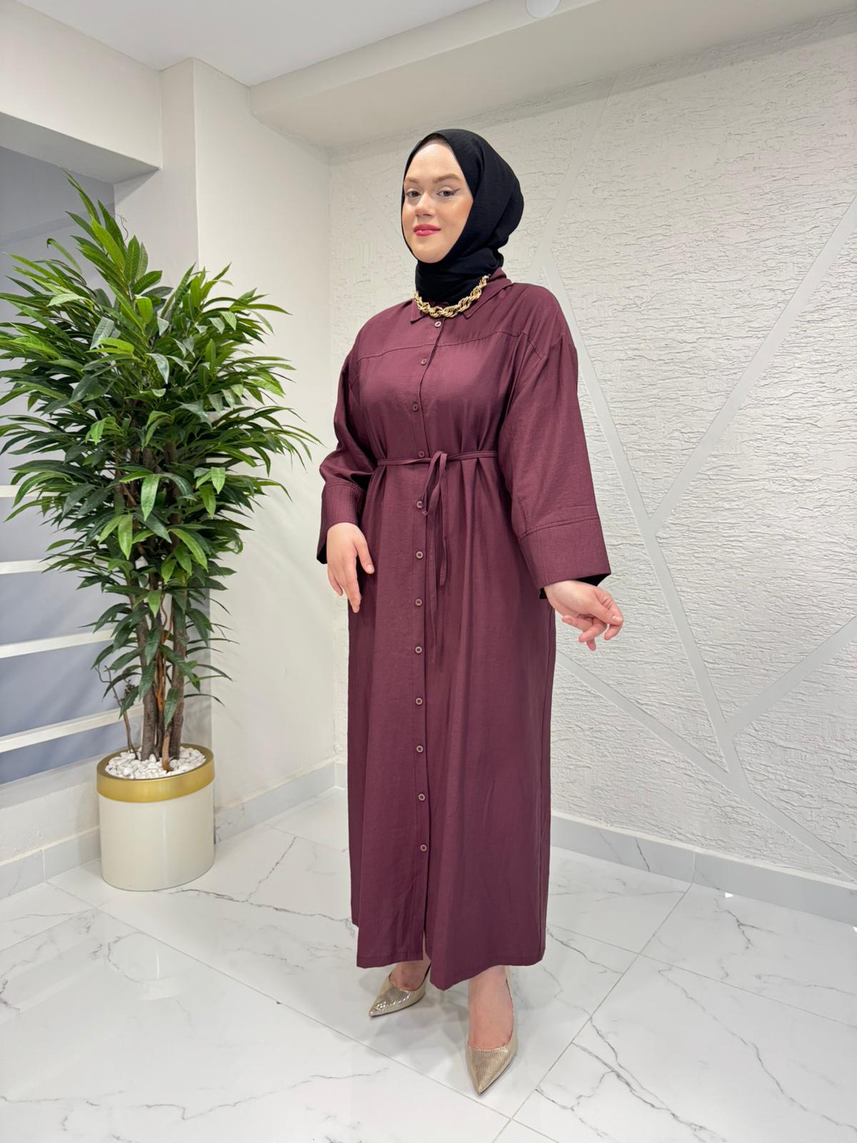 RAIMENT 0089 GÖMLEK ELBİSE BORDO