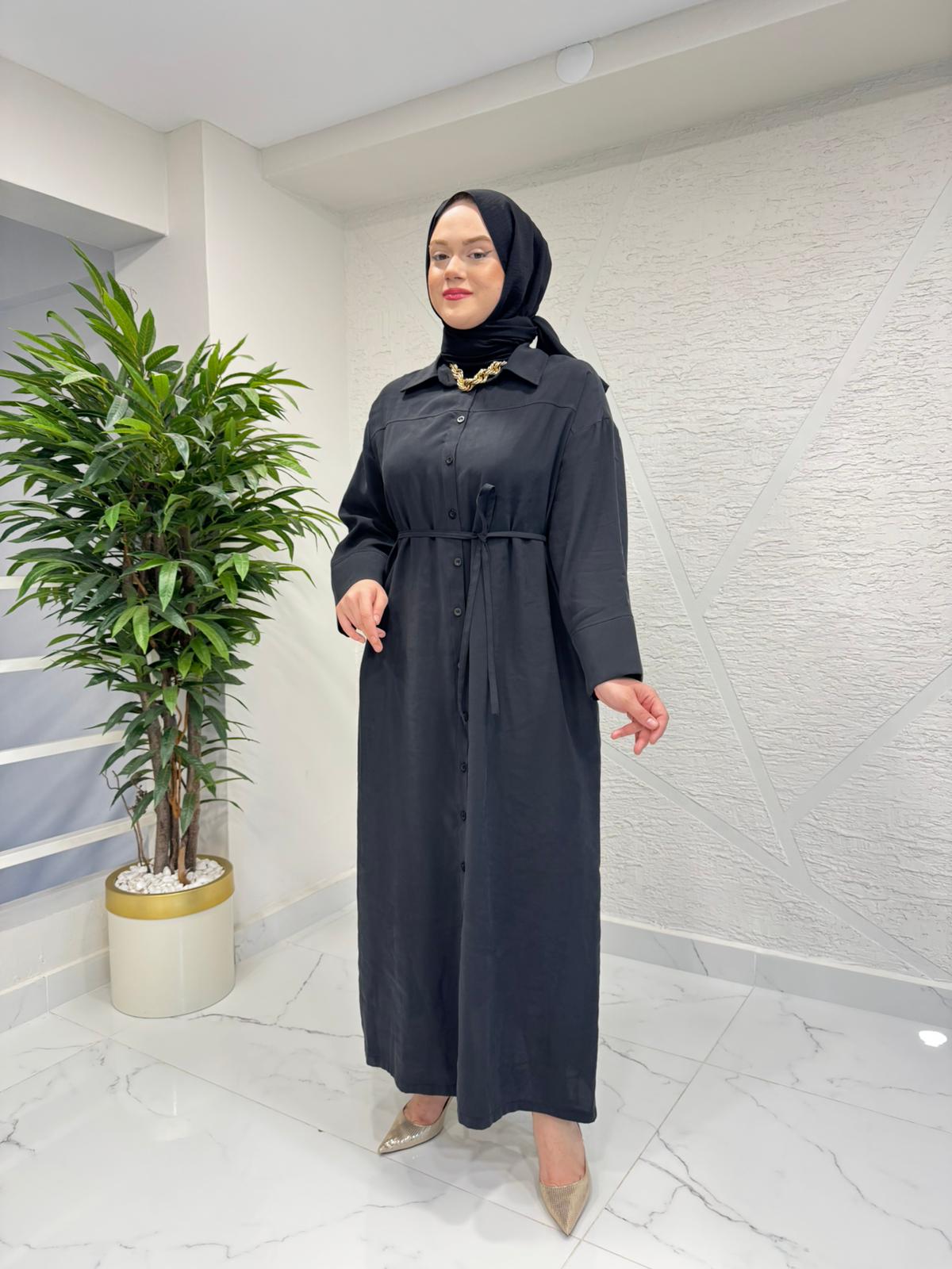 RAIMENT 0089 GÖMLEK ELBİSE SİYAH