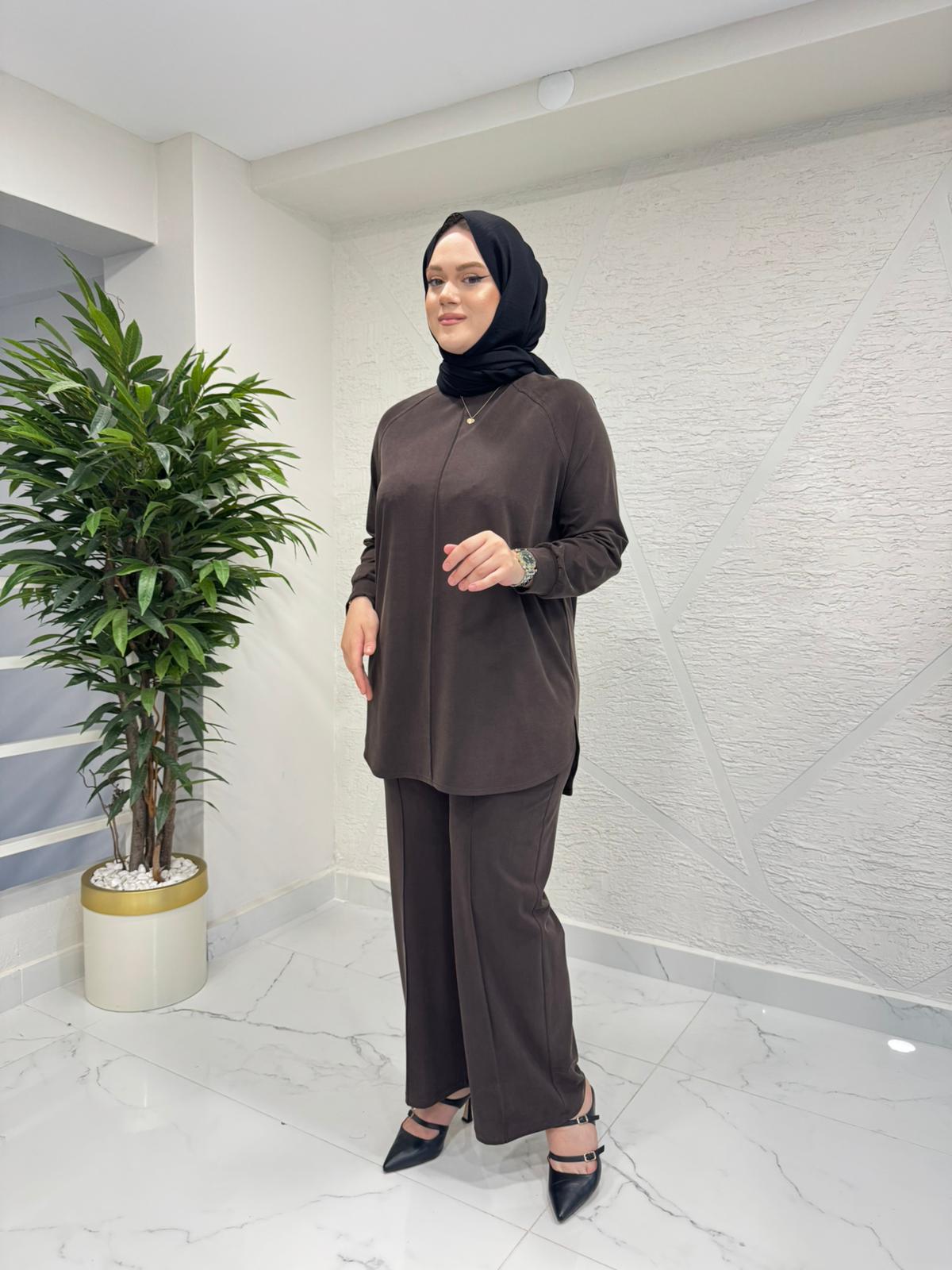 RAIMENT 0094 PANTOLON TAKIM KAHVERENGİ
