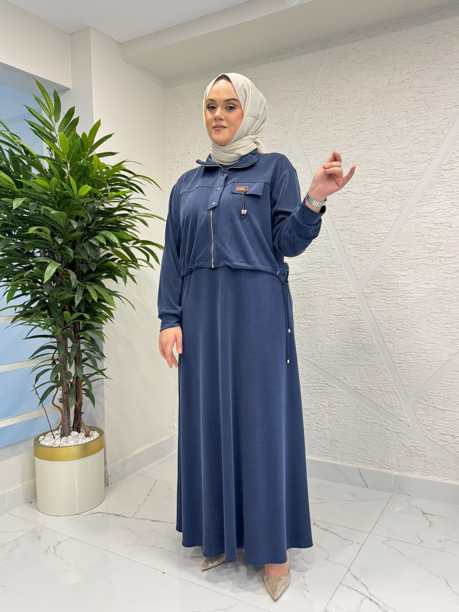 RAIMENT 0177 CEKETLİ ELBİSE TAKIM LACİVERT