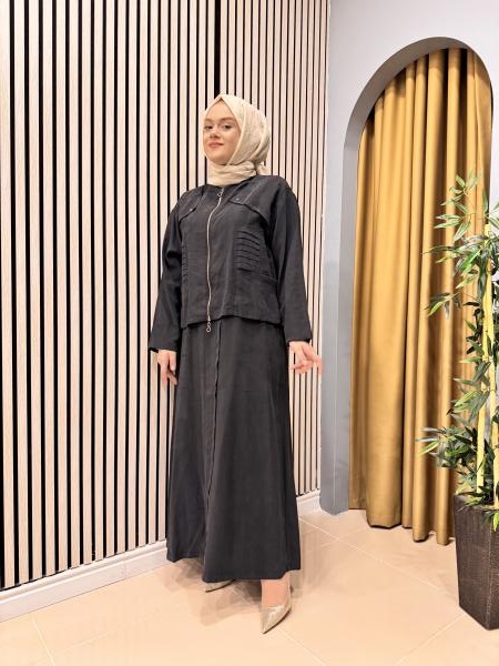 CEREMONY 5960 BOLEROSU PİLE DETAYLI PASION ELBİSELİ TAKIM SİYAH