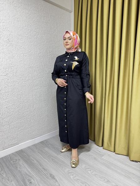 MISSEMRAMISS 4772 SHIR BIRD ELBİSE SİYAH