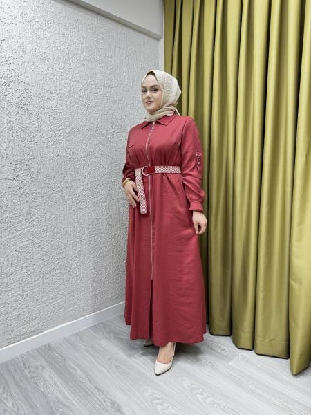 FUAT GÜRŞEN 3106 ELBİSE BORDO