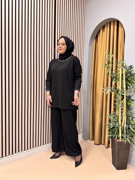 MISSEMRAMISS 4735 ROCCIOSO COTTON TAKIM SİYAH