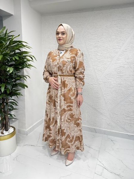 FUAT GÜRŞEN 3104 ELBİSE CAMEL