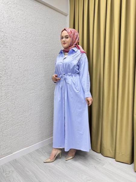 FUAT GÜRŞEN 3103 ELBİSE AÇIK MAVİ