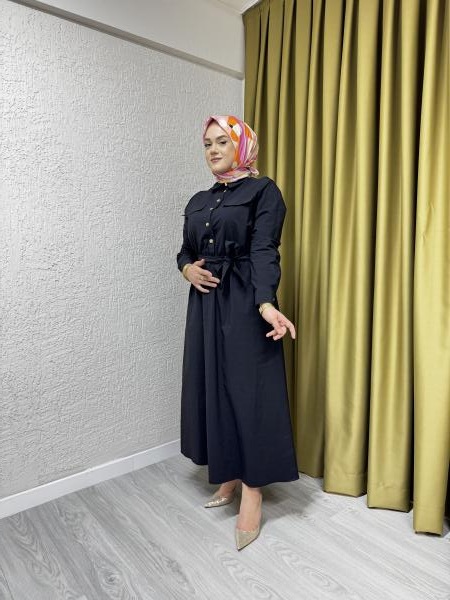 MISSEMRAMISS 4783 VİSİONE NAKIŞLI ELBİSE SİYAH