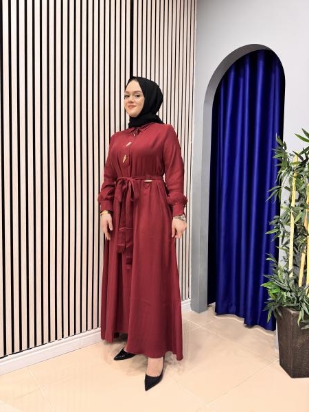 NİLİWİ 4028 ELBİSE BORDO