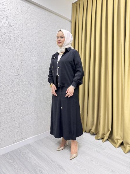 NİLİWİ 4043 İPEK TAKIM SİYAH
