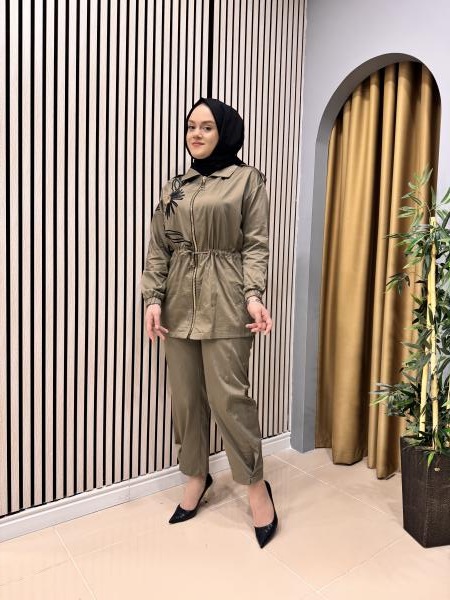 MISSEMRAMISS 6676 GIOCCA SPECIALE KAP LUCİDO PANTOLON TAKIM HAKİ