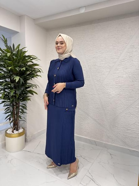 NİLİWİ 3074-3092 TRİKO ETEKLİ TAKIM LACİVERT