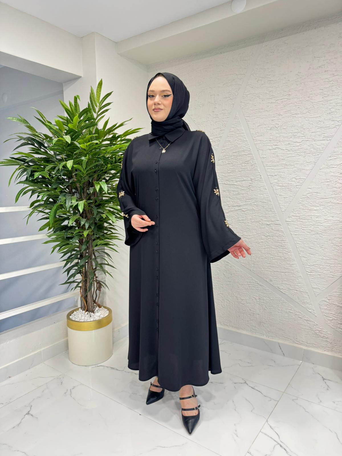 WENNORA 1001 TAŞ ELBİSE SİYAH