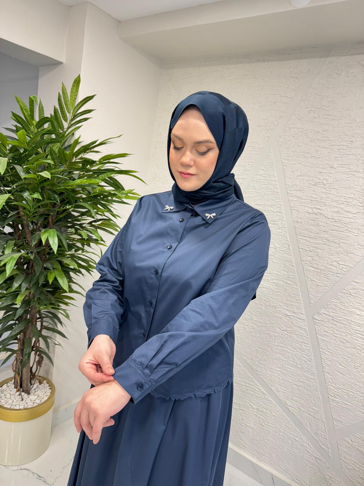 WENNORA 1038 GÖMLEK ETEK TAKIM LACİVERT