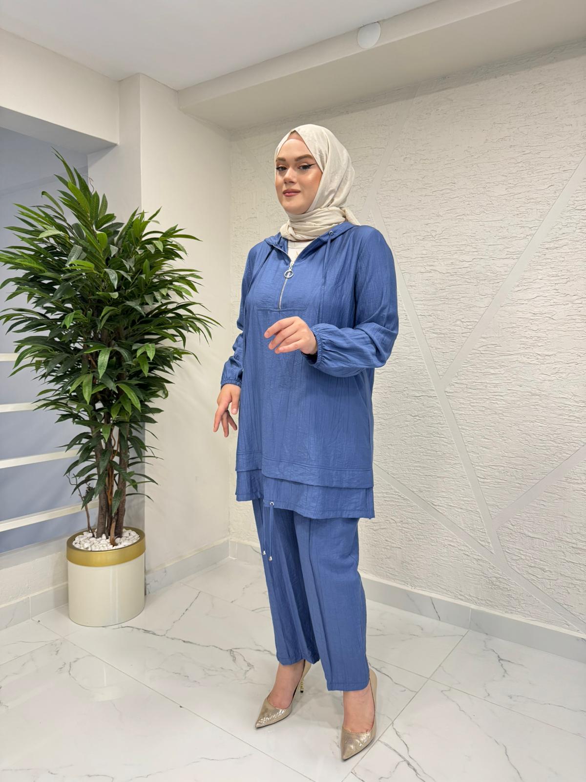 CLEMENCE 1443 ASEL PANTOLON TAKIM MAVİ