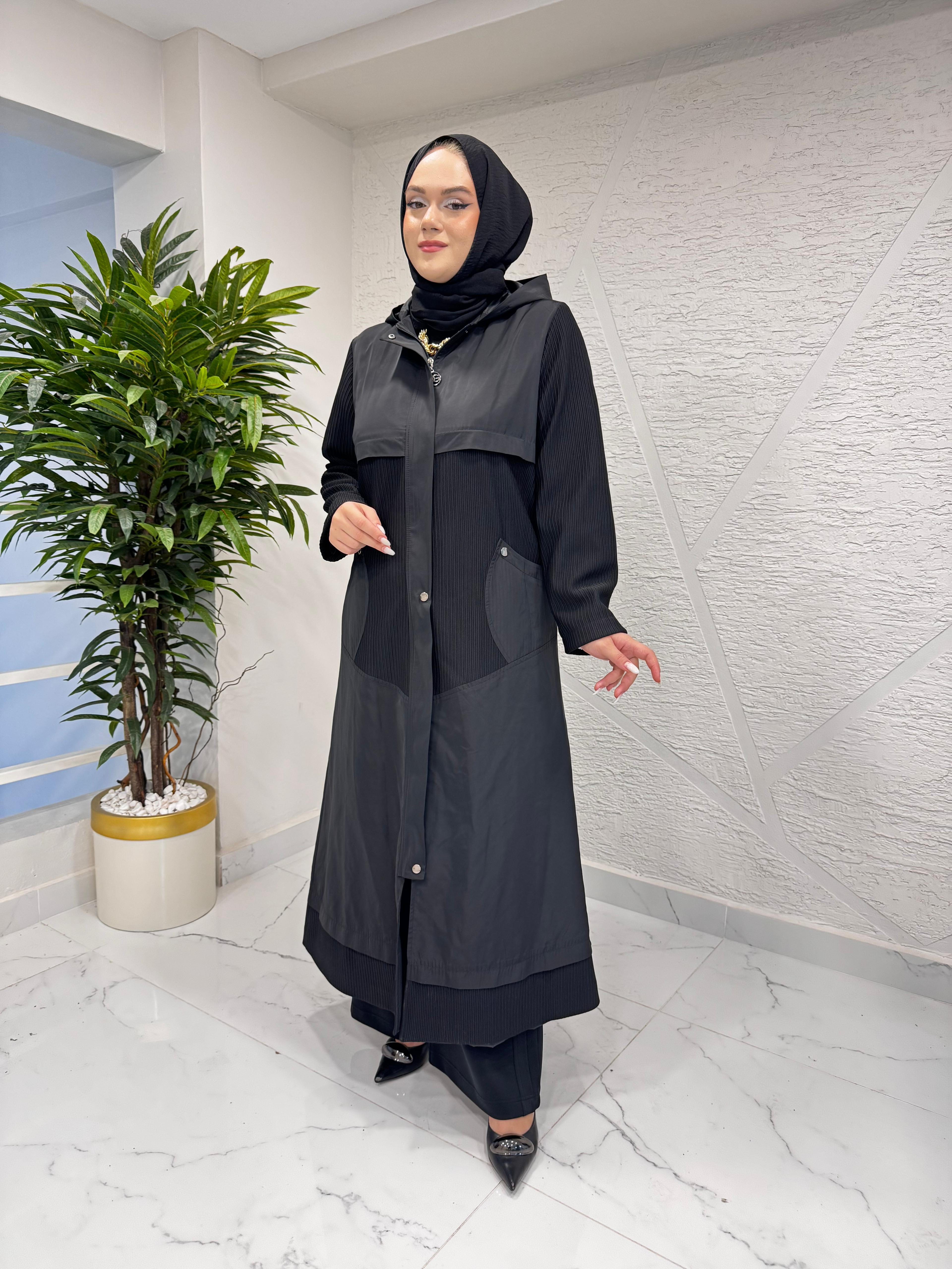 ORHAN 1458 KAPÜŞONLU KAP SİYAH