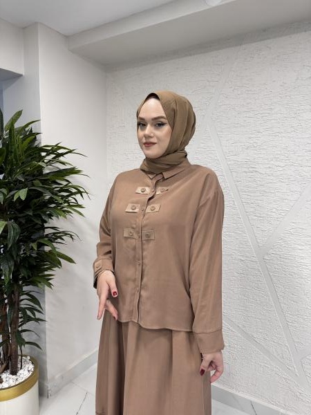 CEREMONY 6904 ANJELİK PATI DETAYLI ETEĞİ DERİ BANTLI TAKIM NUT
