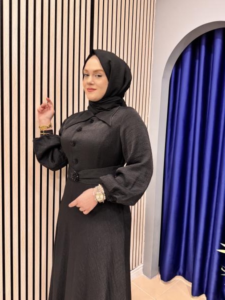 GAZELLA 44140 ABİYE ELBİSE SİYAH