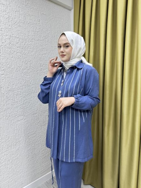 FUAT GÜRŞEN 1316 CEKET PANTOLONLU TAKIM İNDİGO