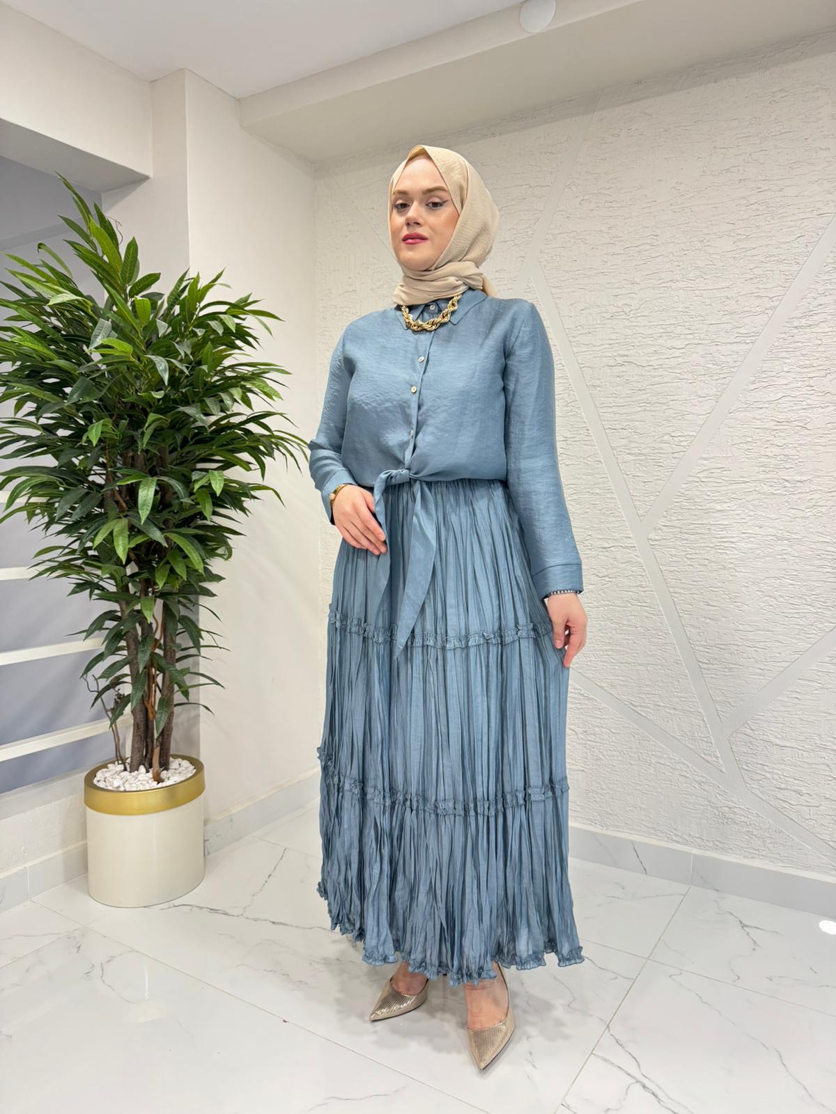 CEREMONY 26Y613 NİL ÇİNGENE ETEK MAVİ