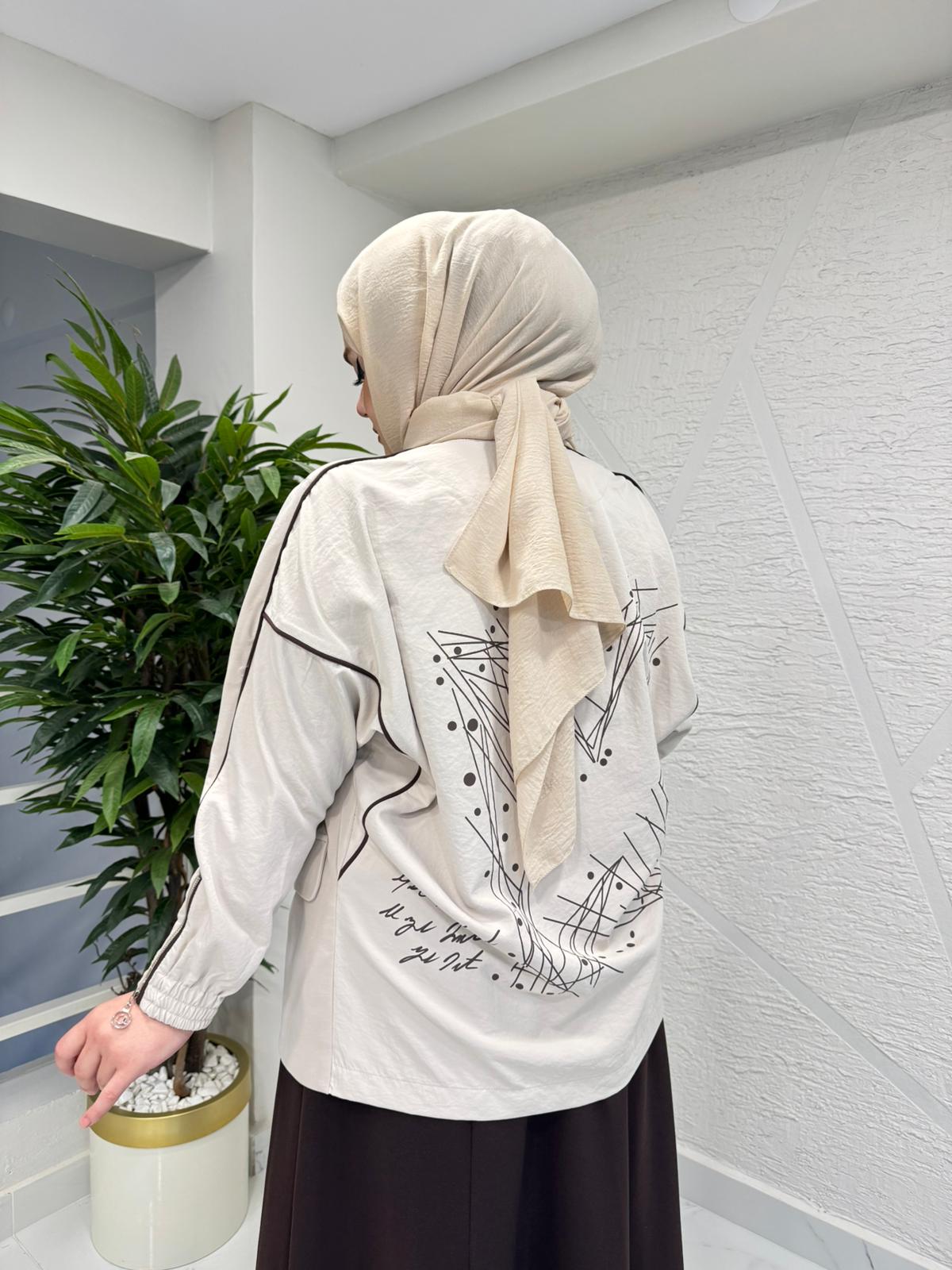 CEREMONY 26Y819 ARKASI BASKI DETAYLI ZEGNA CEKET TAŞ