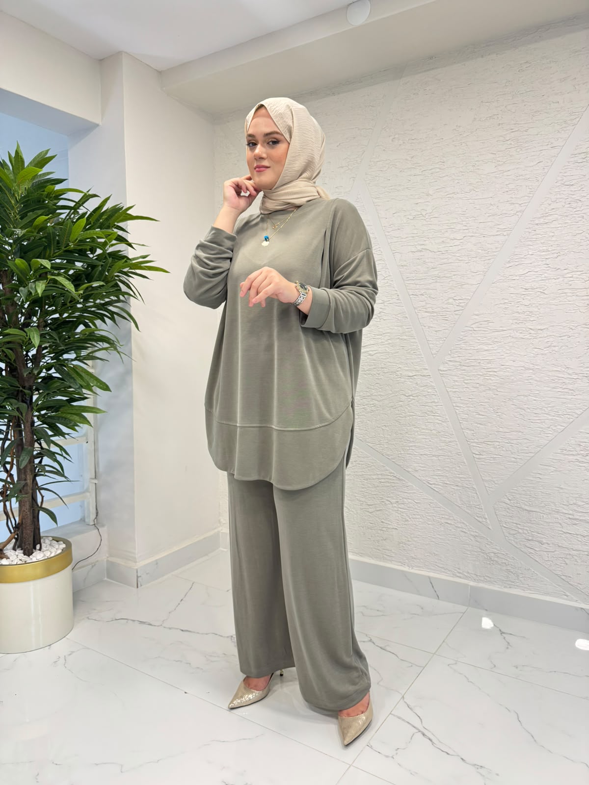 MİHRAN 3044 PANTOLONLU TAKIM HAKİ