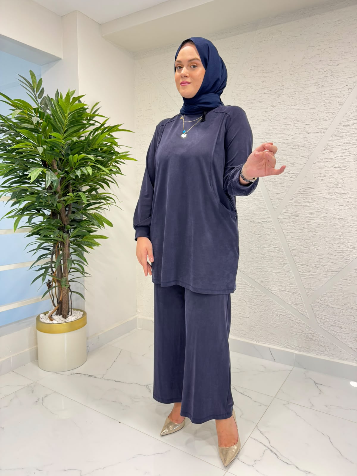 MİHRAN 3052 PANTOLONLU TAKIM LACİVERT