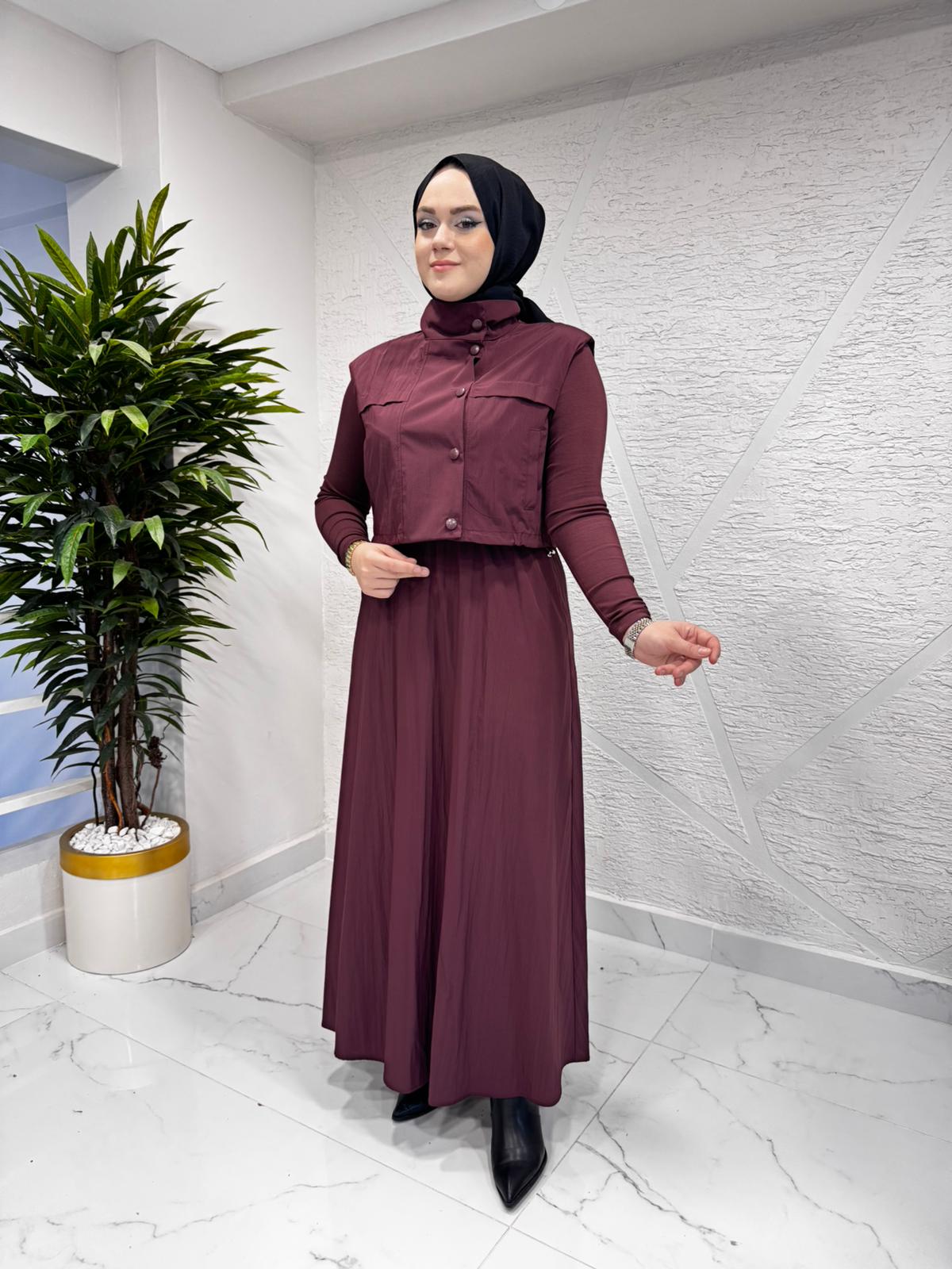 İKOL 34364 ÇIKMA YELEKLİ SPOR TAKIM BORDO