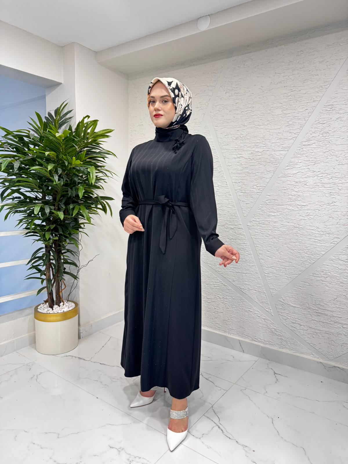 FUAT GÜRŞEN 4101 ELBİSE SİYAH