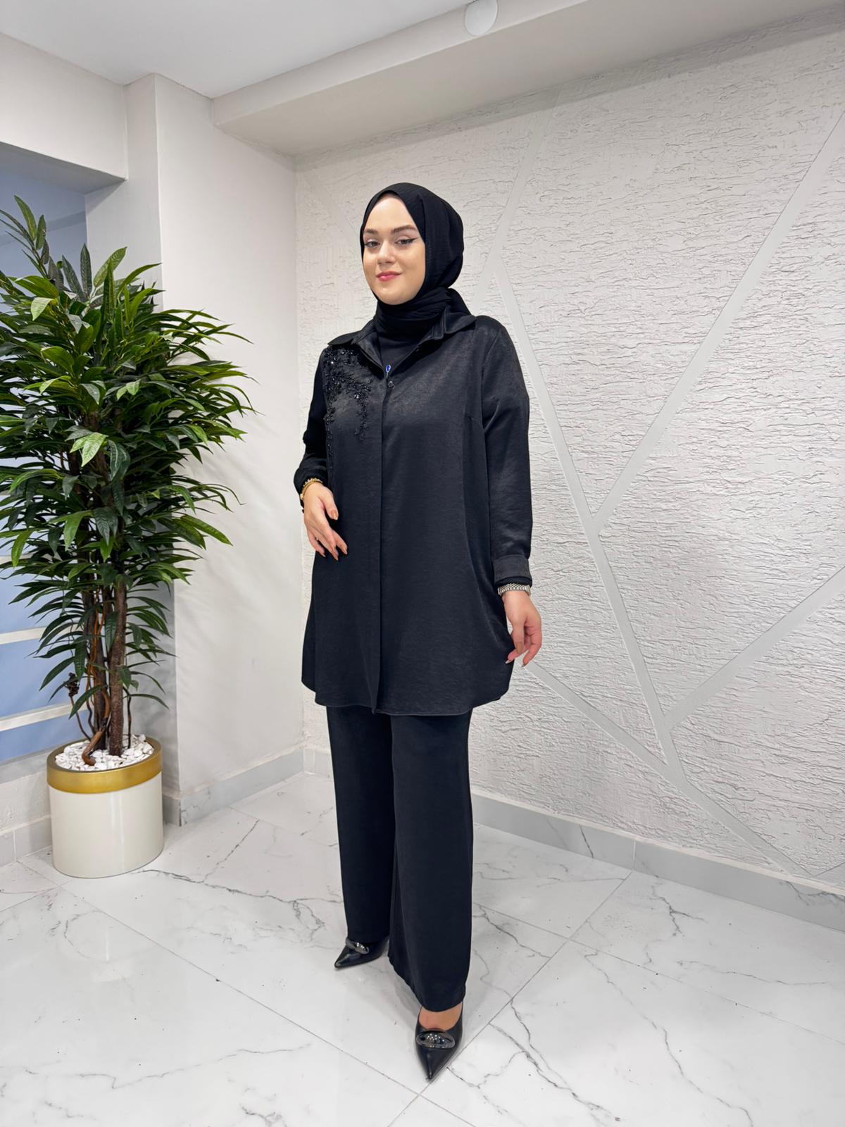 FUAT GÜRŞEN 4321 PANTOLONLU TAKIM SİYAH