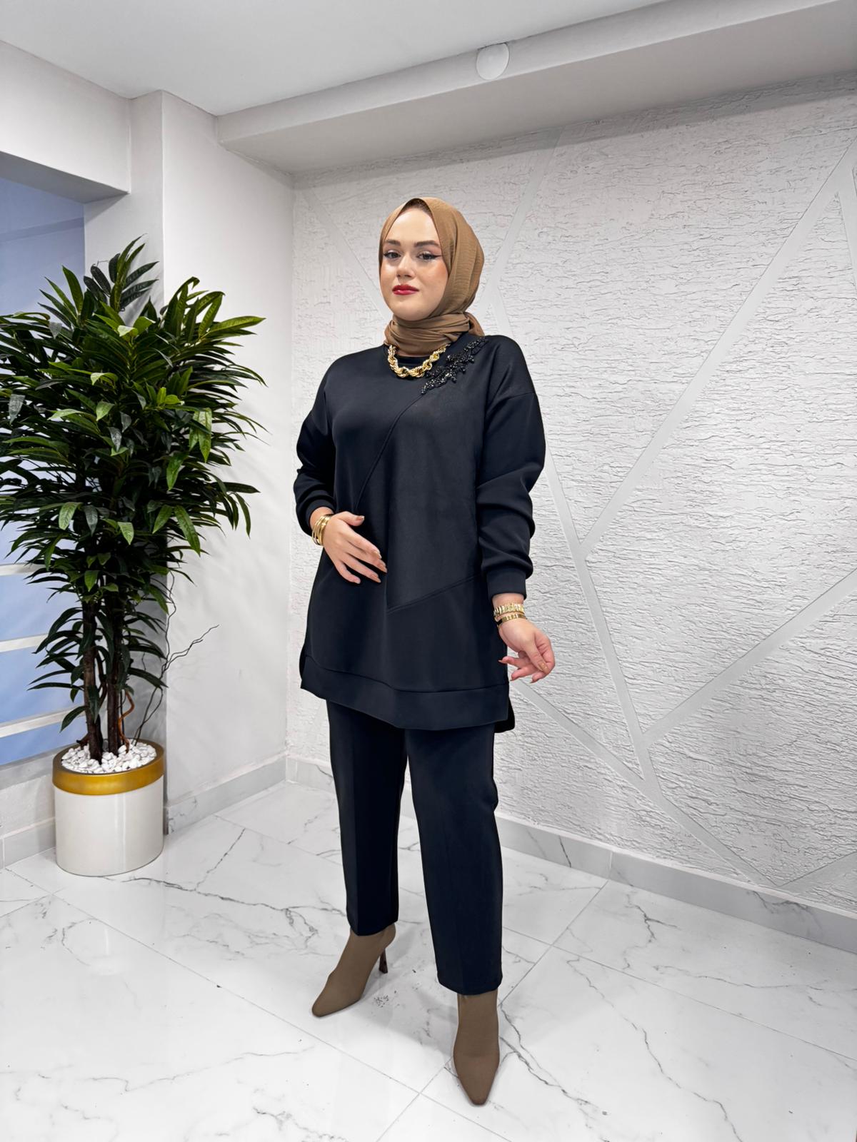 FUAT GÜRŞEN 4335 PANTOLONLU TAKIM SİYAH
