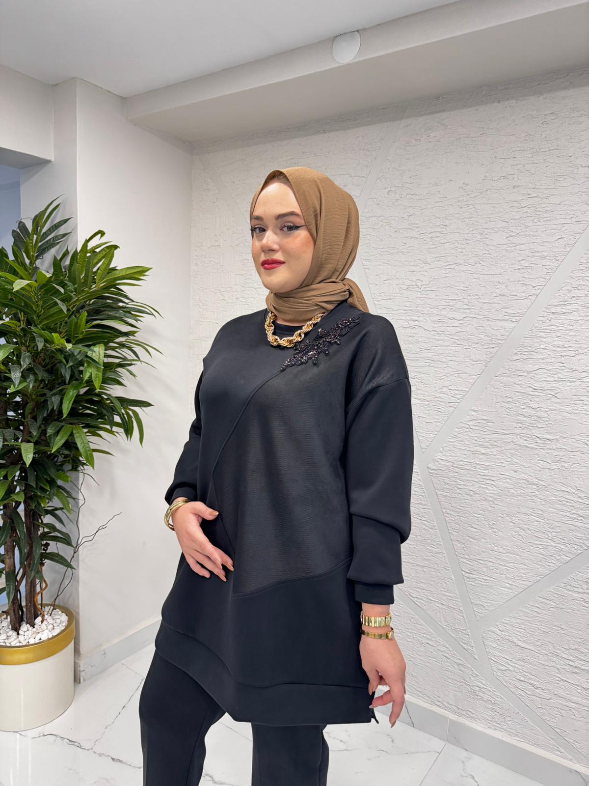 FUAT GÜRŞEN 4335 PANTOLONLU TAKIM SİYAH