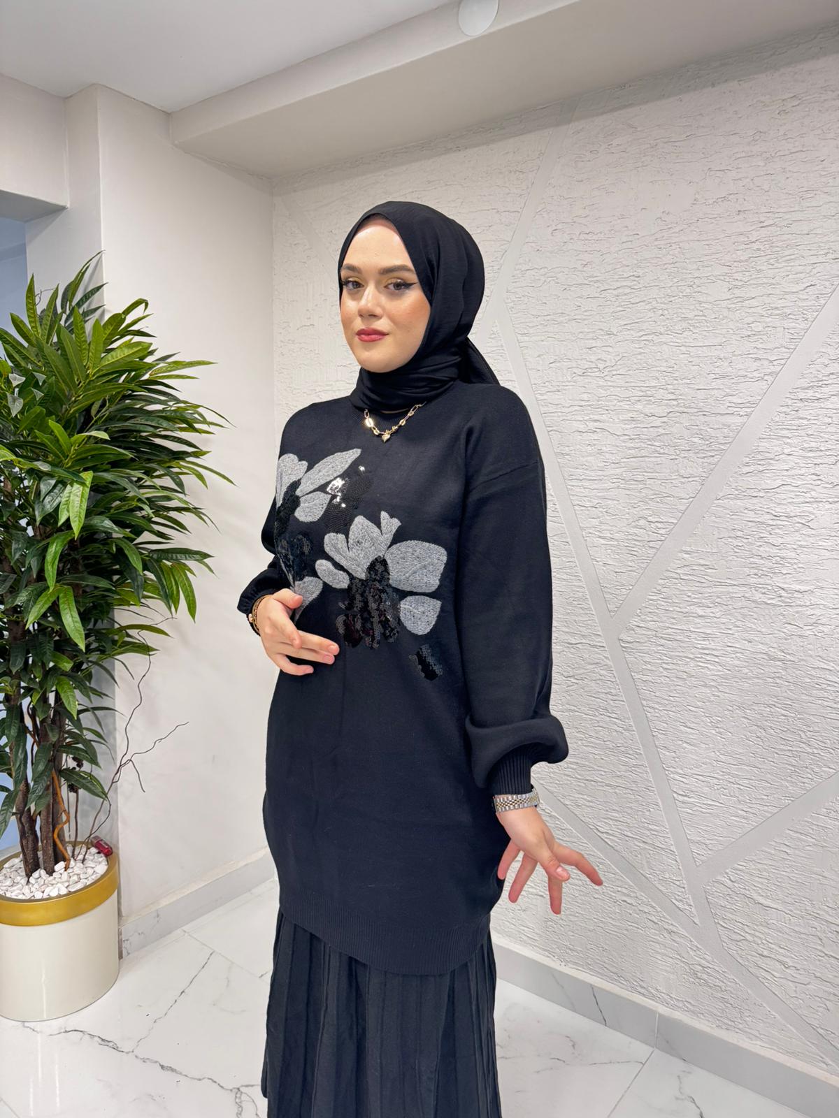 FUAT GÜRŞEN 4343 ANGORA TUNİK SİYAH