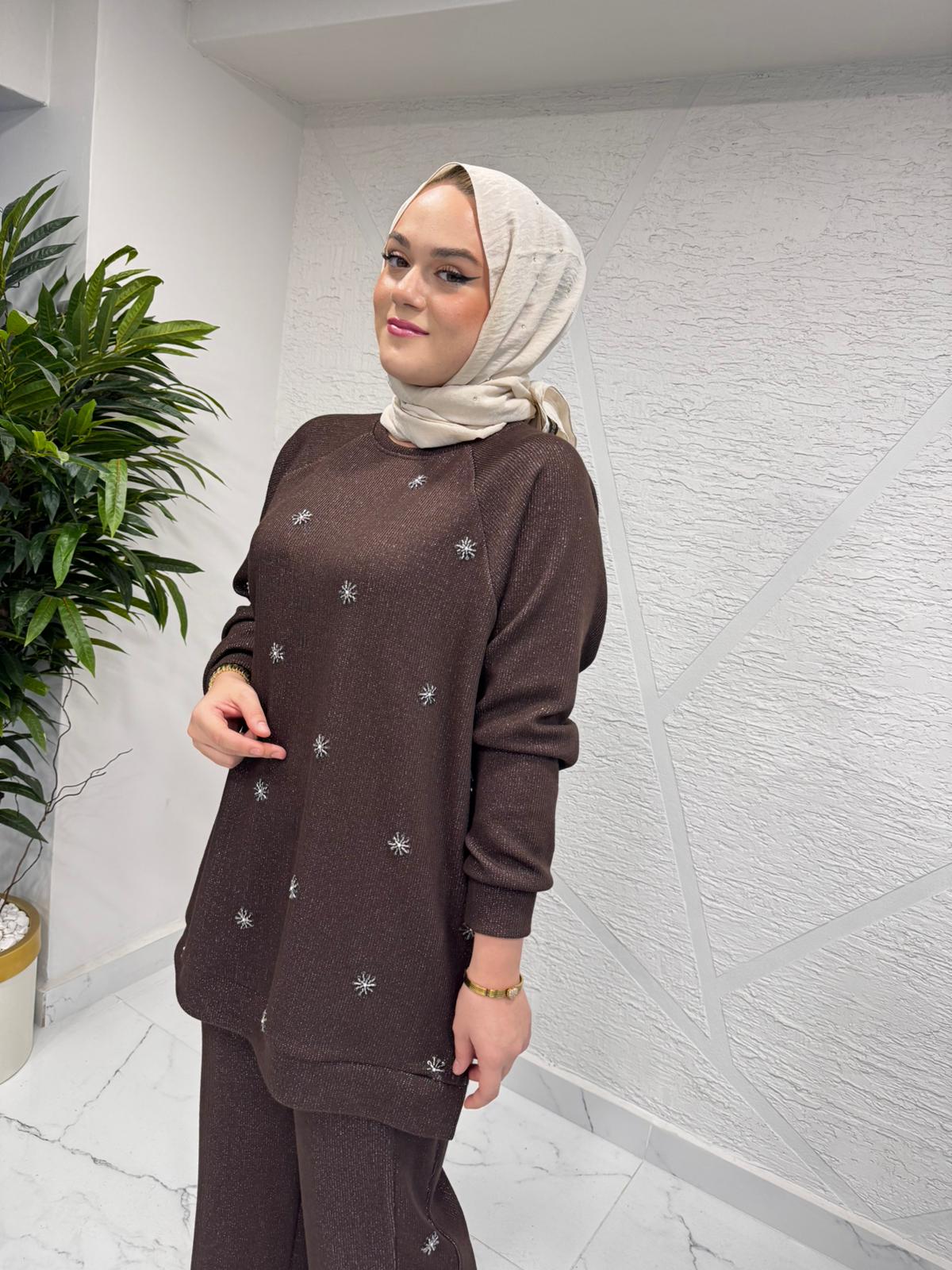 FUAT GÜRŞEN 4357 PANTOLONLU TAKIM KAHVERENGİ