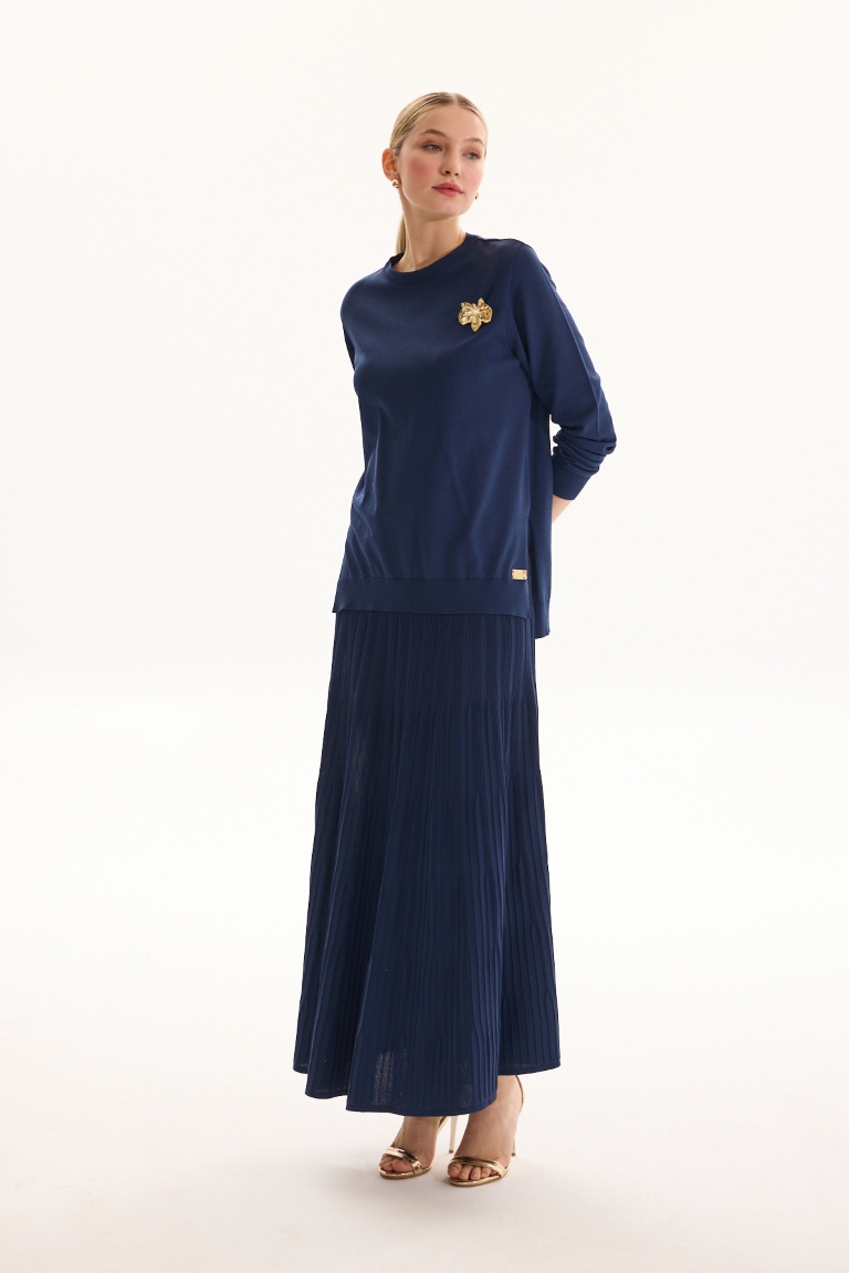 MISSEMRAMISS 1114 ELEGANTE TRİKO TAKIM LACİVERT