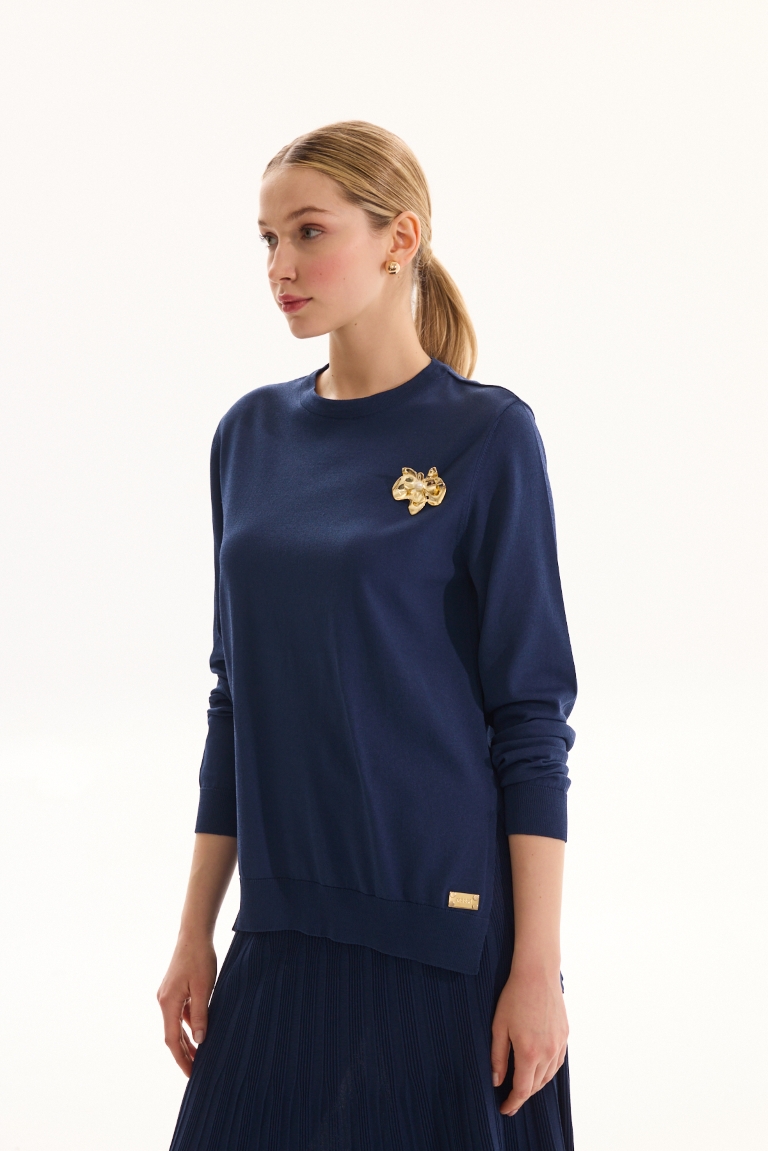 MISSEMRAMISS 1114 ELEGANTE TRİKO TAKIM LACİVERT