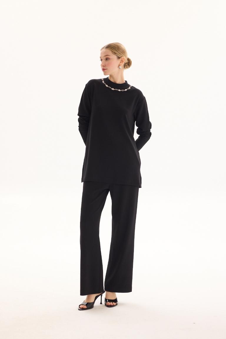 MISSEMRAMISS 4735 ROCCIOSO COTTON TAKIM SİYAH