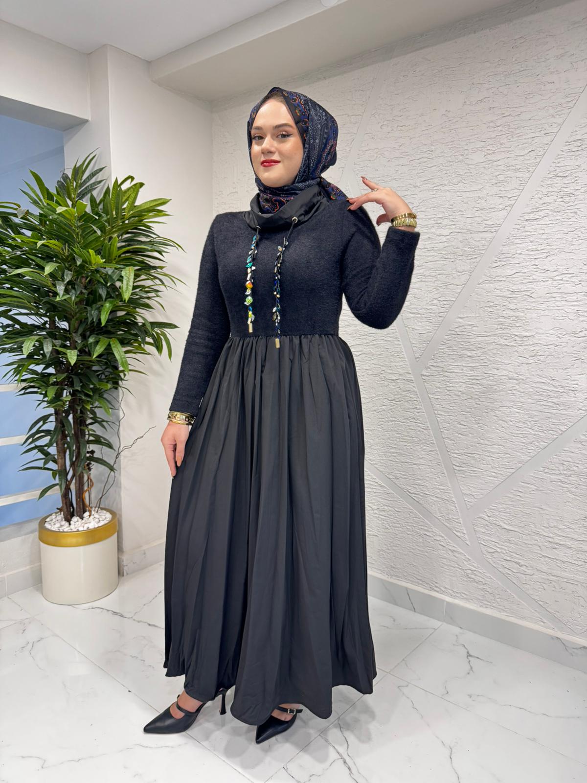 MISSEMRAMISS 4901 LUMORE DUO ELBİSE SİYAH