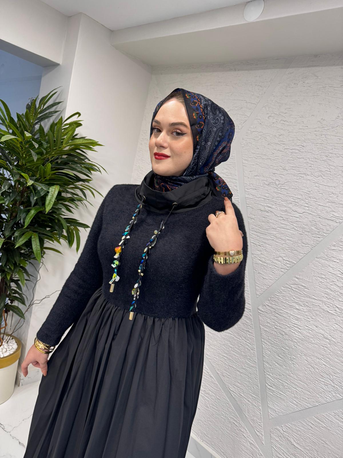 MISSEMRAMISS 4901 LUMORE DUO ELBİSE SİYAH