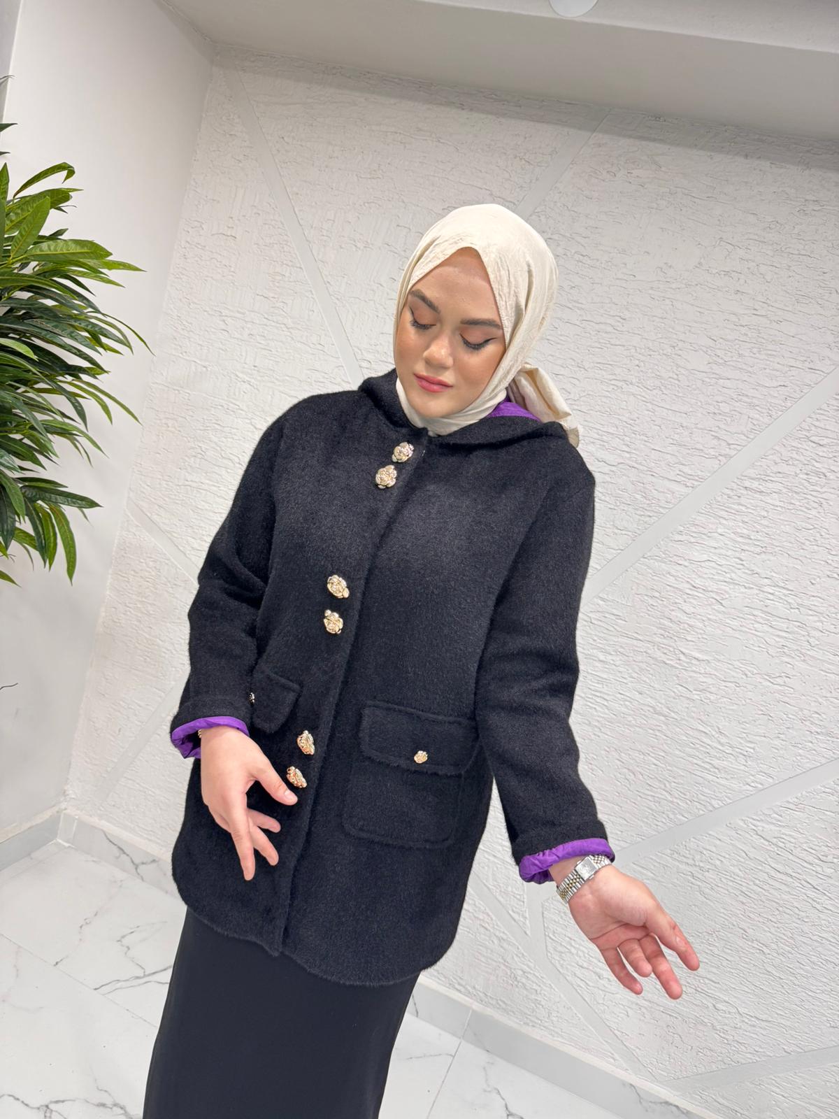 MISSEMRAMISS 4947 FLAURA ANGORA KAP SİYAH