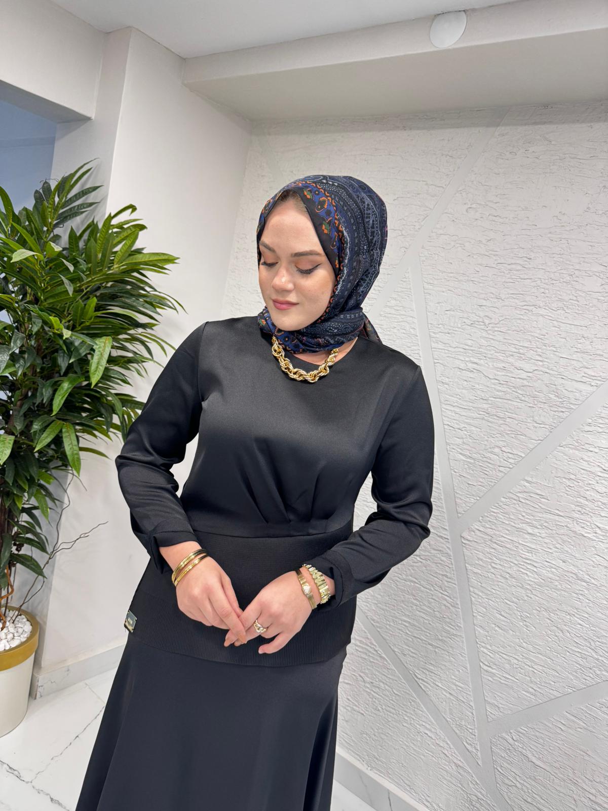MISSEMRAMISS 4978 SAPHİRA ETEKLİ TAKIM SİYAH