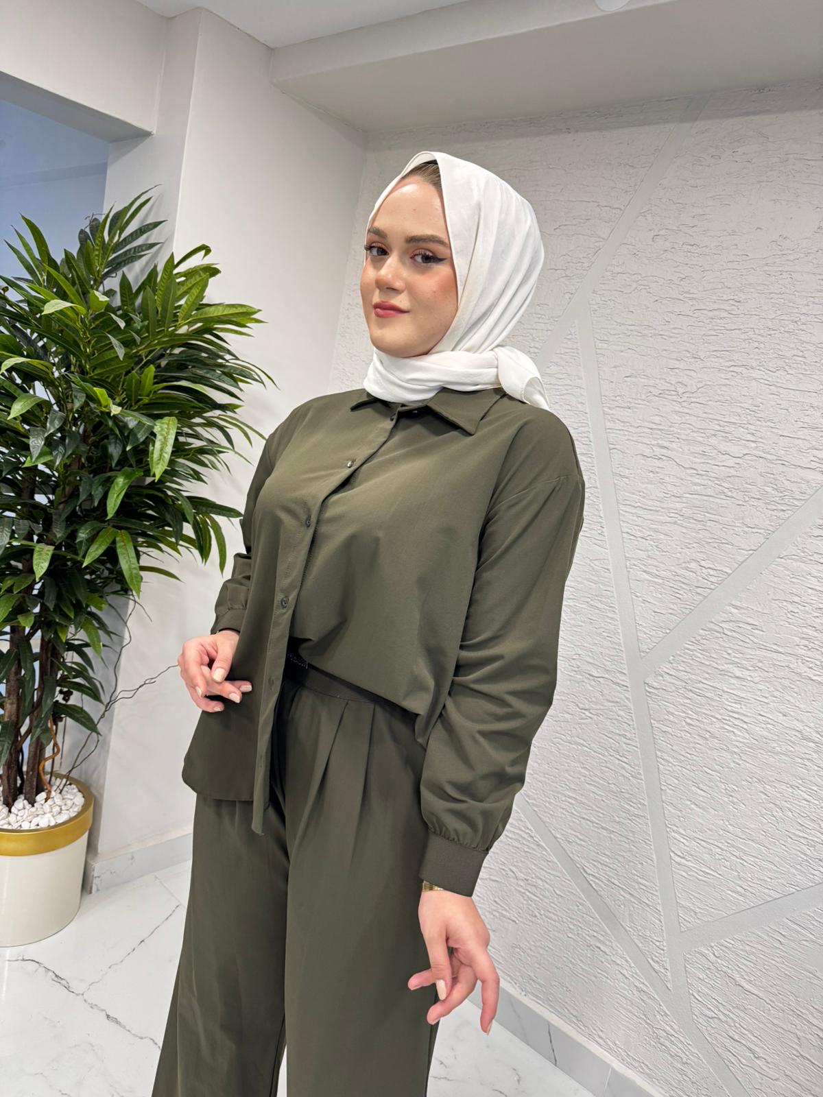 MISSEMRAMISS 4980 CORE GÖMLEK PANTOLON TAKIM HAKİ