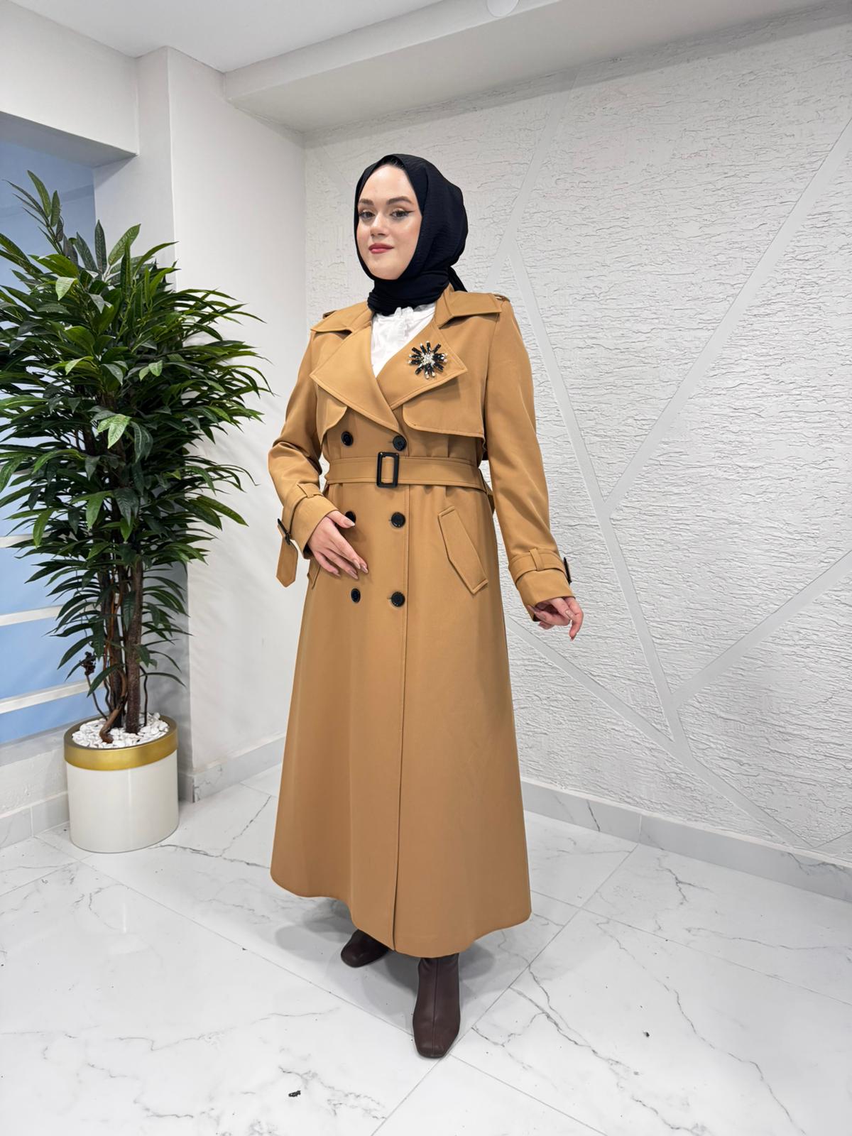MISSEMRAMISS 5019 ROSE TRENÇKOT CAMEL