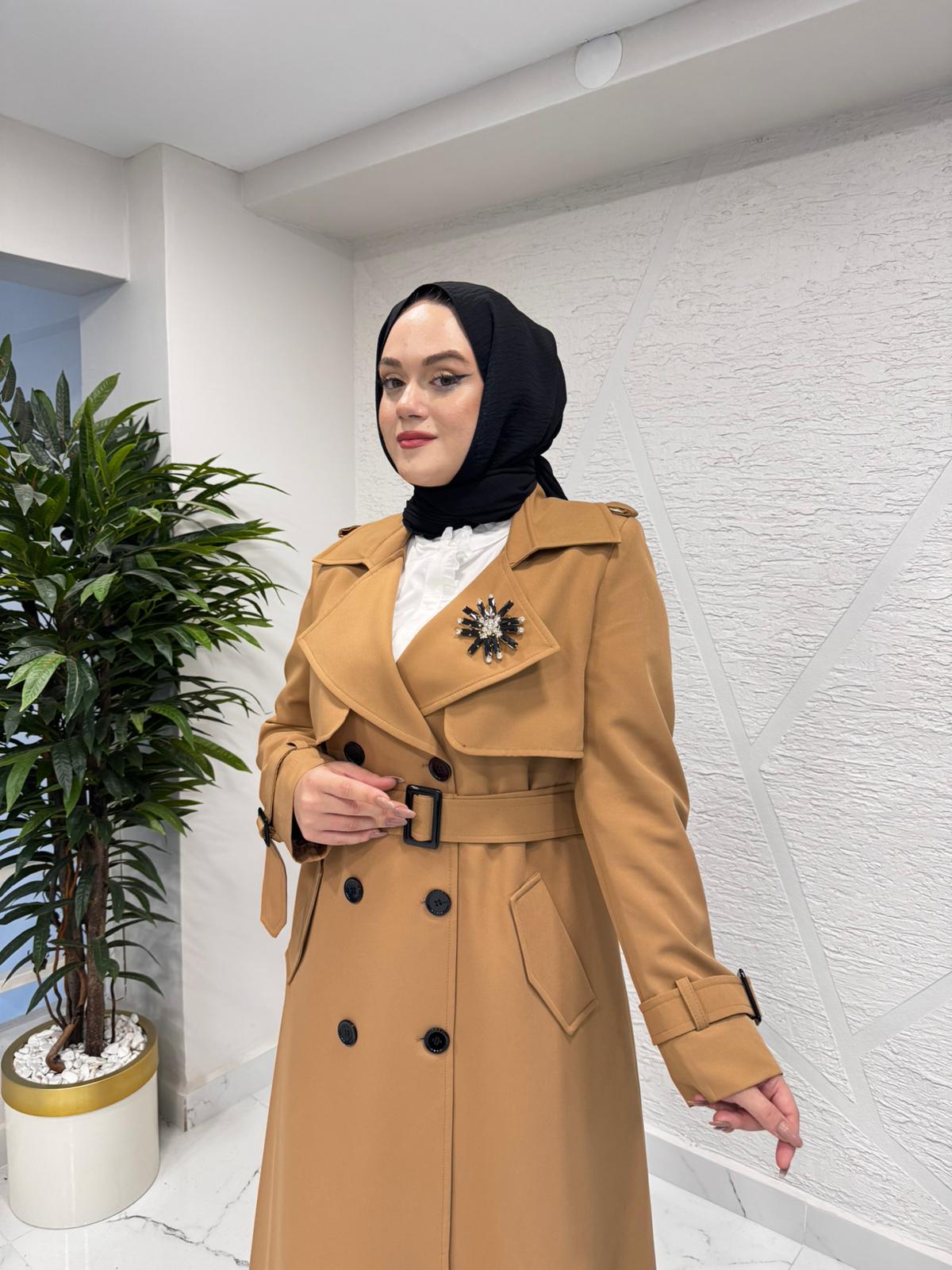 MISSEMRAMISS 5019 ROSE TRENÇKOT CAMEL