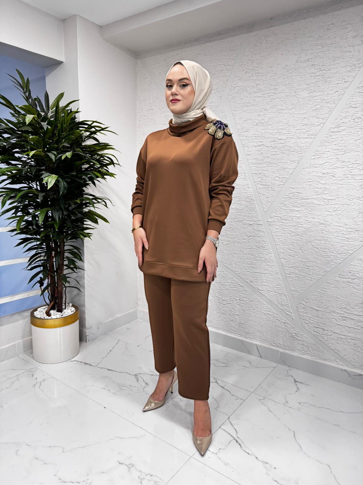 MISSEMRAMISS 5023 SILENZA SCUBA TAKIM KAHVERENGİ