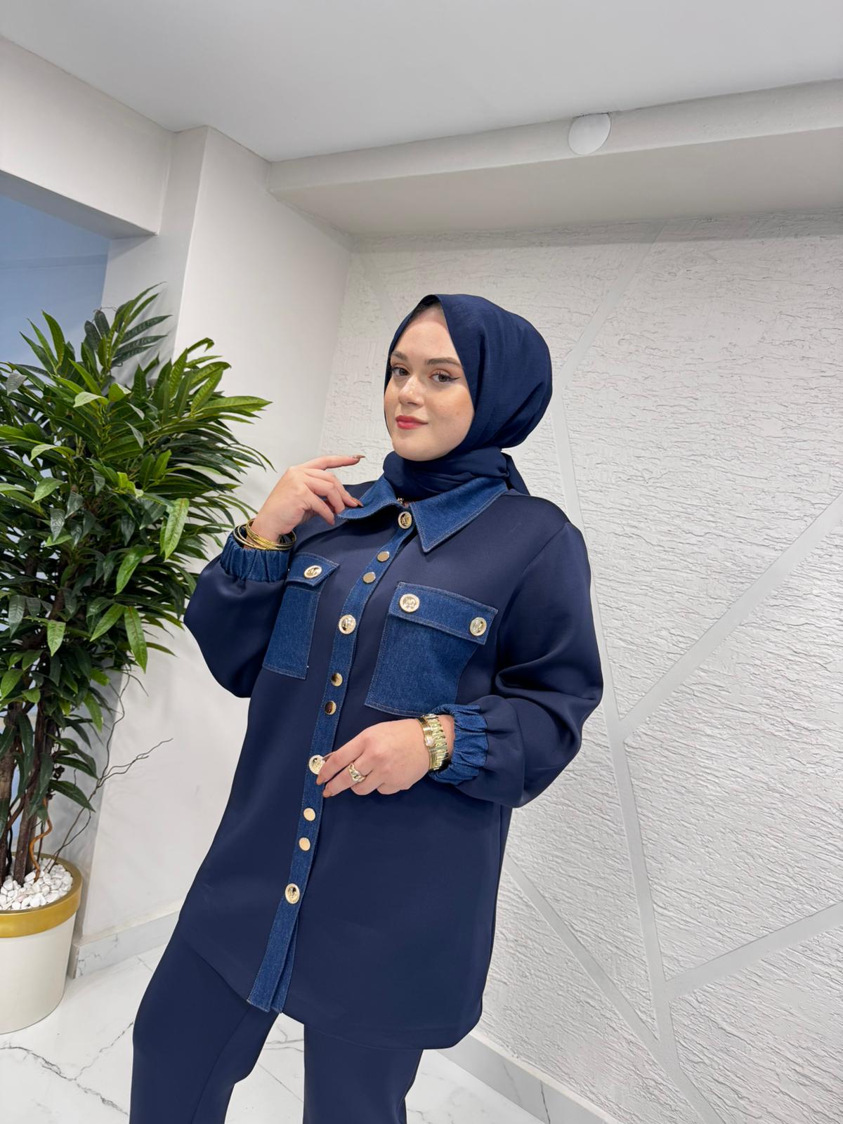 MISSEMRAMISS 5053 OLVERA DENİM GARNİ TAKIM LACİVERT