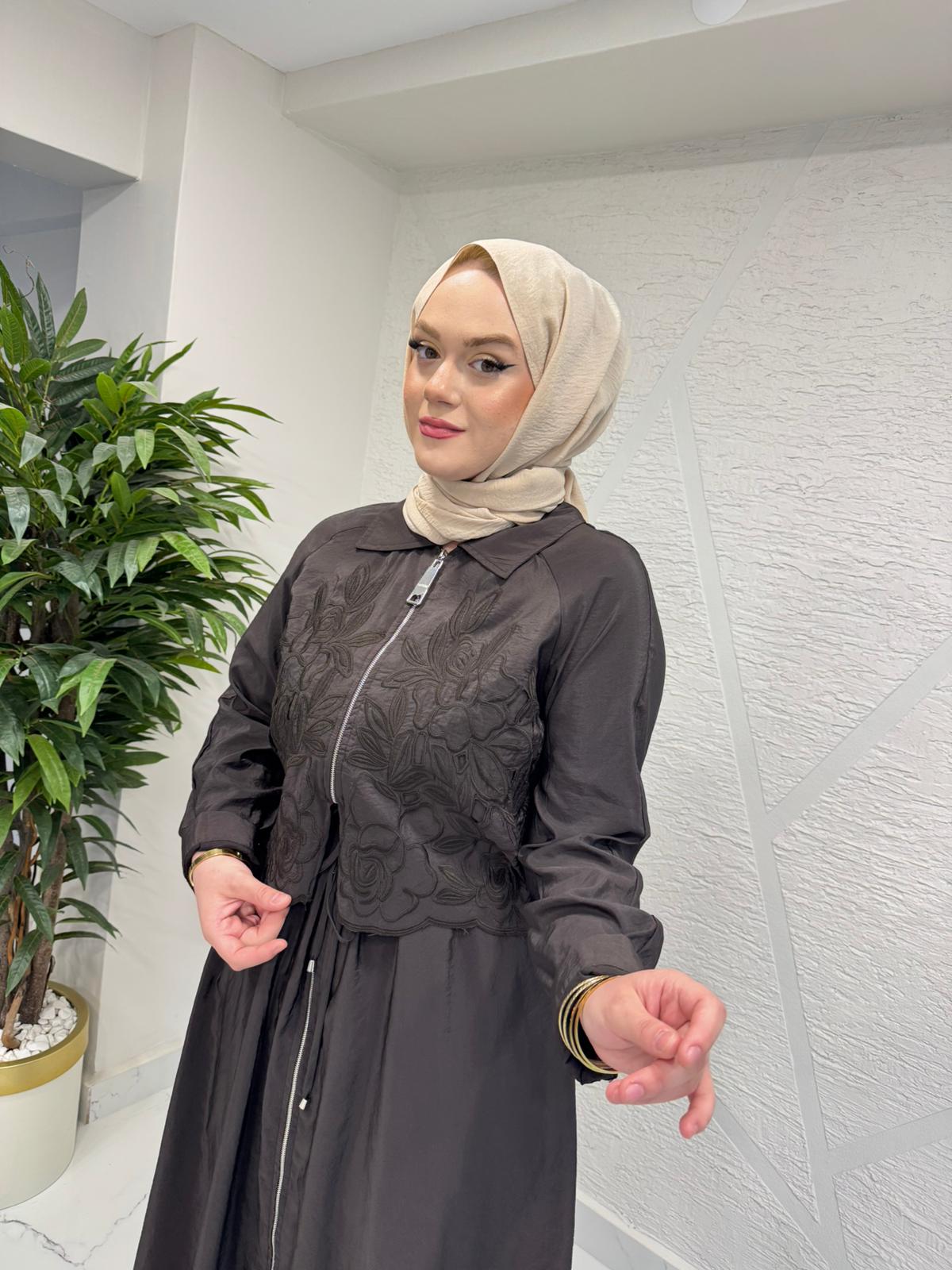 MISSEMRAMISS 5195 GRACE CUT ELBİSE KAHVERENGİ