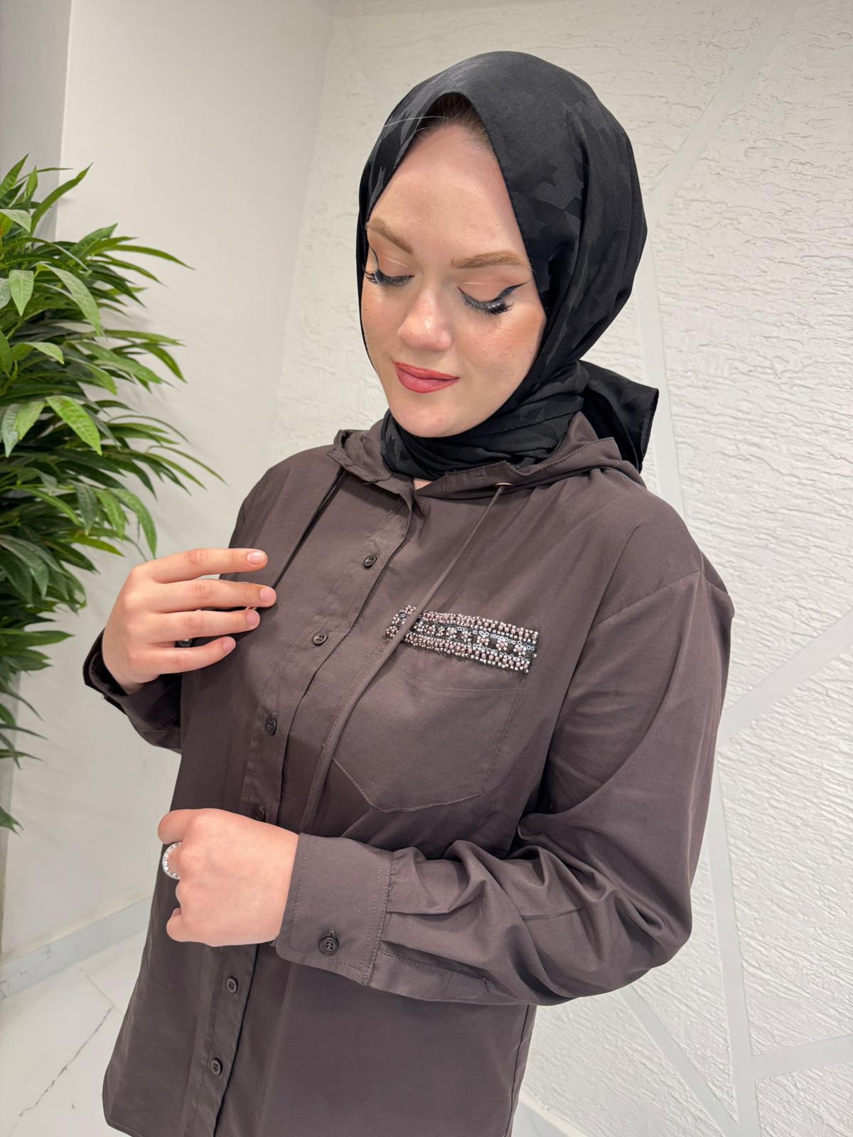MISSEMRAMISS 5232 SEREIN NOIR GÖMLEK KAHVERENGİ