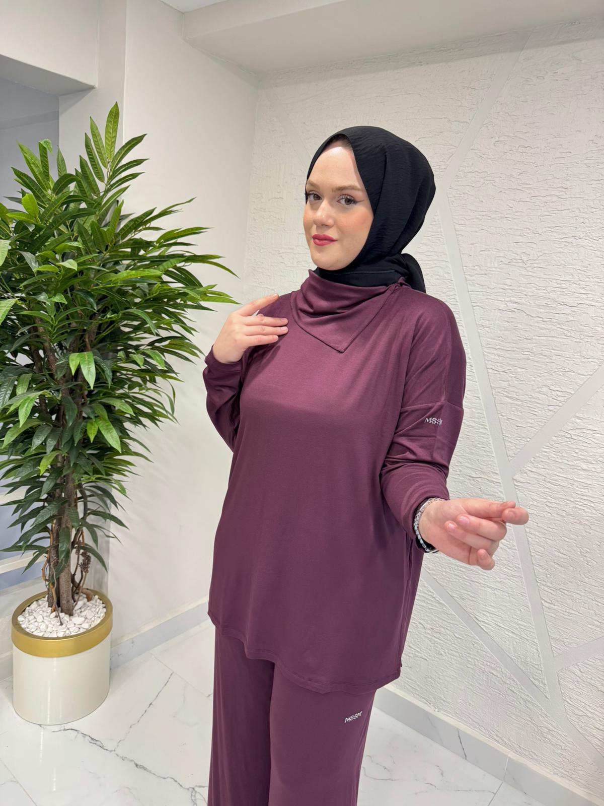 MISSEMRAMISS 5361 ŞAL YAKA TUNİK MÜRDÜM