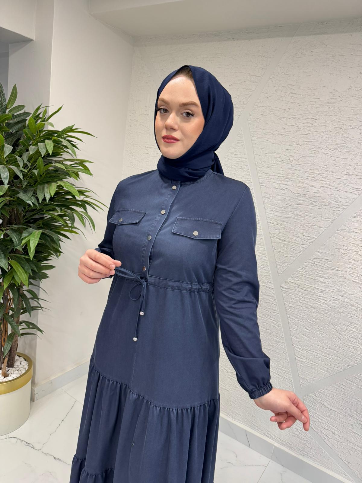 OTTO 5400 TENCEL ELBİSE LACİVERT