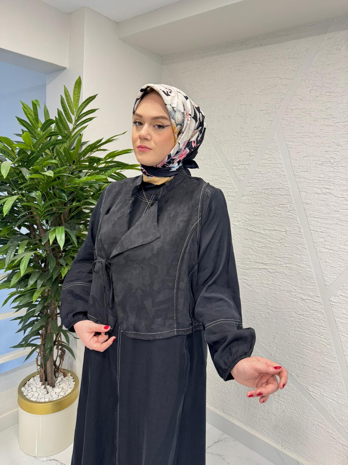 LISSMORE 5792 CEKETLİ ELBİSE SİYAH